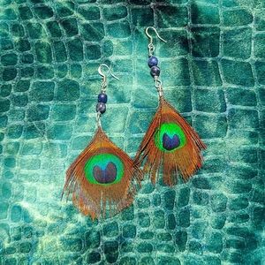Peacock Feather Earrings